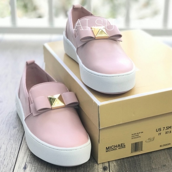 NWT Michael Kors Aliza Slip On Leather Blossom W - Picture 4 of 7